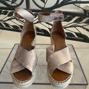 Franco Sarto Metallic Espadrille Sandals